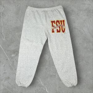 Vintage 90's Florida State University Tultex Size XL Grey Fleece Sweatpants